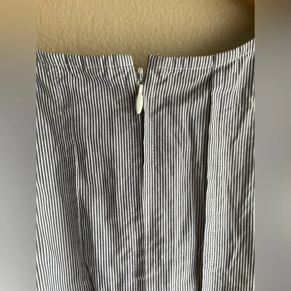 Ann Taylor Women Stripped Sleeveless Dress Cotton Size 2 - Picture 6 of 12